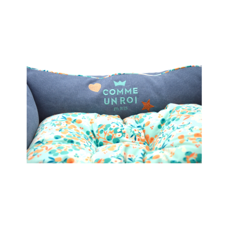 Comme Un Roi - Panier Douillet So Trendy Denim pour Chien et Chat