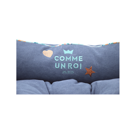 Comme Un Roi - Panier Douillet So Trendy Denim pour Chien et Chat