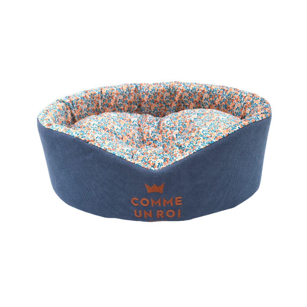 Comme Un Roi - Panier Rond So Trendy Denim pour Chien et Chat