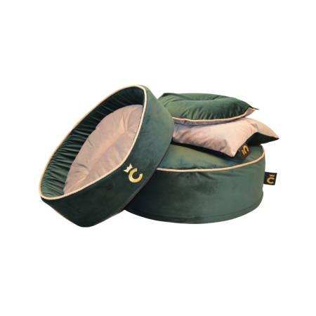 Comme Un Roi - Pouf Palace Vert pour chien et chat