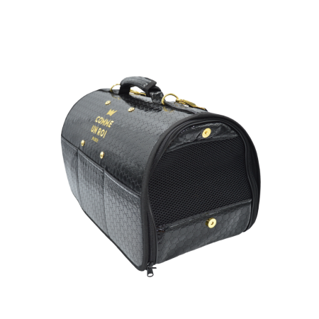 Comme Un Roi - Sac de Transport Niche So Chic Noir pour Chien et Chat