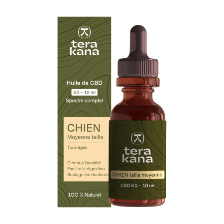 Tera Kana - Huile CBD Chien Moyenne Taille 5% 10ml