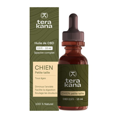 Tera Kana - Huile CBD Chien Petite Taille 2,5%10ml