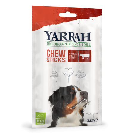 Yarrah - Bâtonnets à Mâcher Bio au Boeuf Chien 33gr