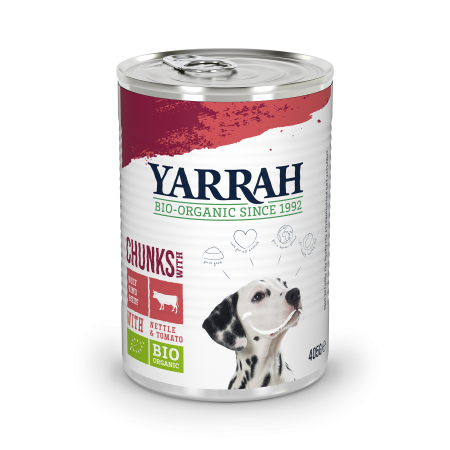 Yarrah - Bouchées Bio Sans Céréales Poulet et Boeuf Chien 405gr