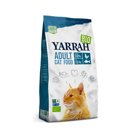 Yarrah - Croquettes Bio Poulet & Poisson label MSC Chat Adulte