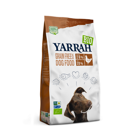 Yarrah - Croquettes Bio Sans Céréales Poulet & Poison Label MSC Chien Adulte