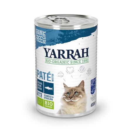 Yarrah - Pâté Bio Sans Céréales Poisson label MSC Chat 400gr