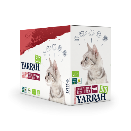 Yarrah - Pochon Bio Filets en Sauce Boeuf Chat 85gr